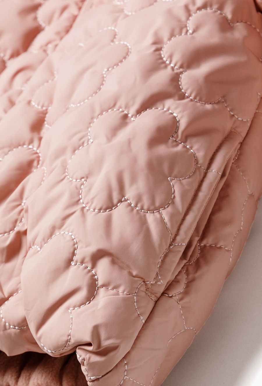 Kurtka przejściowa niemowlęca różowa w kwiatki - 510.15.