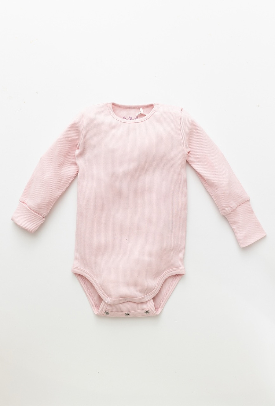 Różowe ribowe body niemowlęce - rośnij ze mną