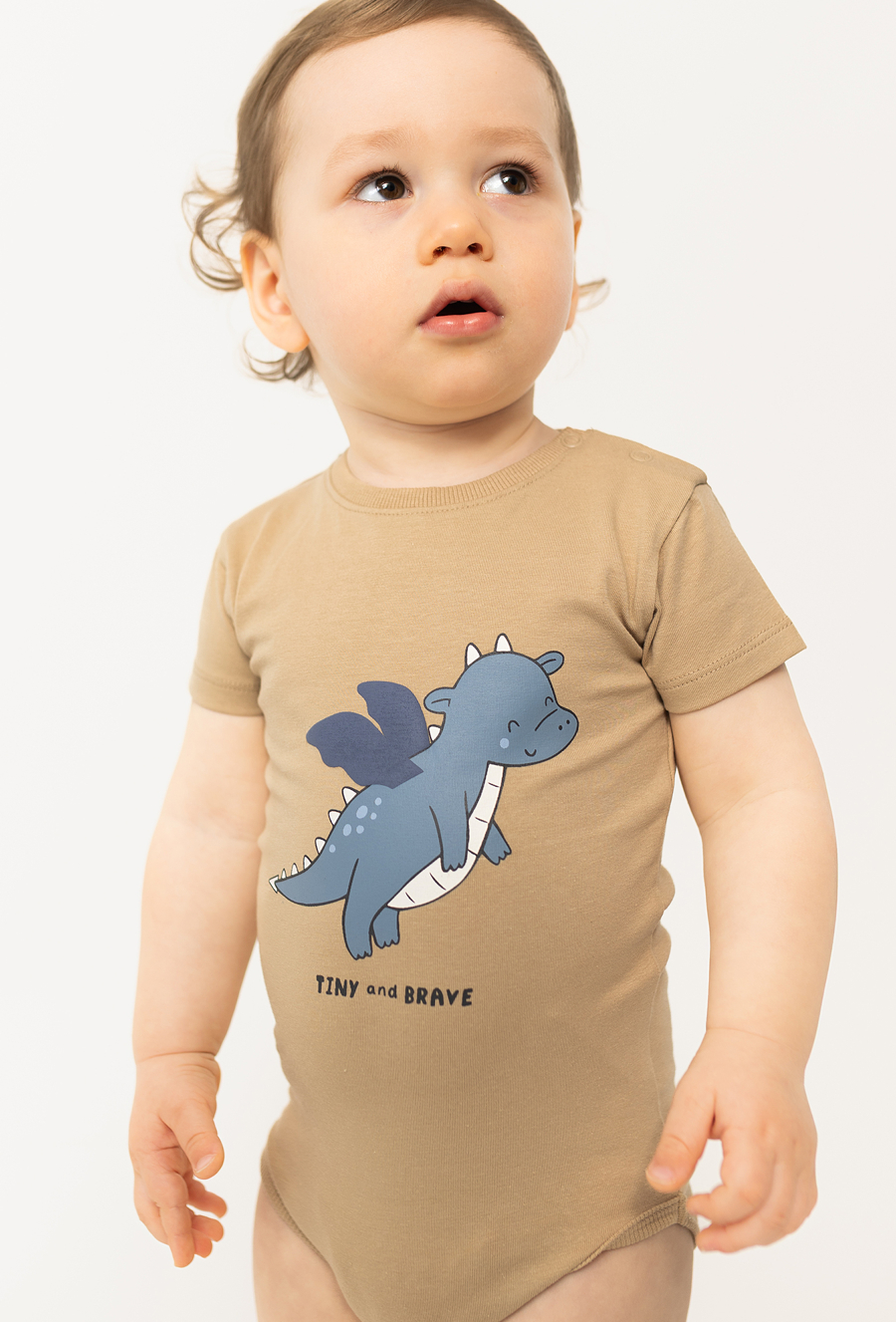 Body z ótkim rękawem i nadrukiem