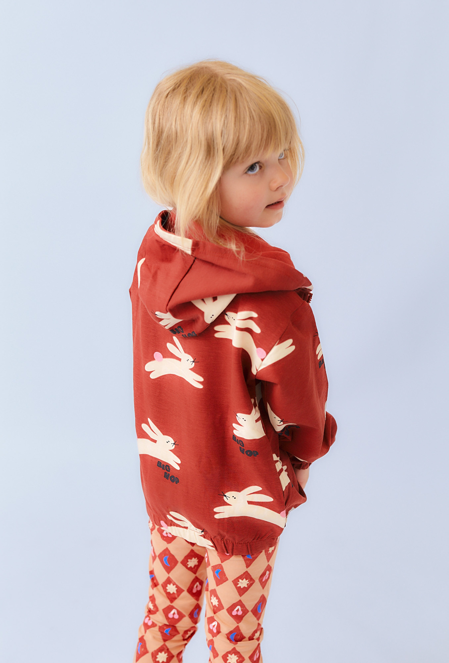 Bluza rozpinana z kapturem dla dziewczynki w óliczki