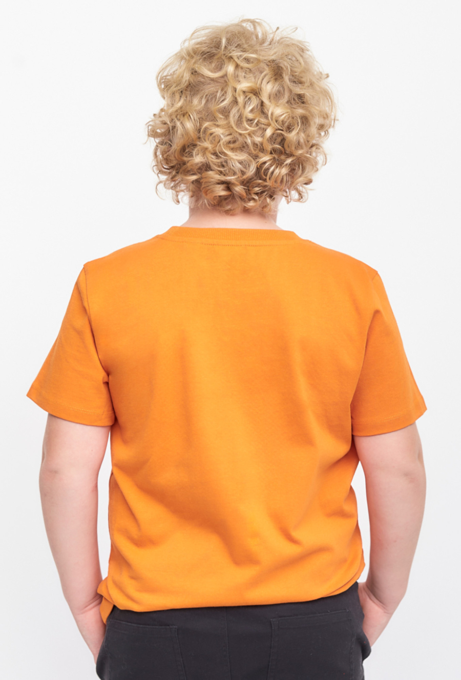 Bawełniany t-shirt dla dziecka - pomarańczowy - Basic
