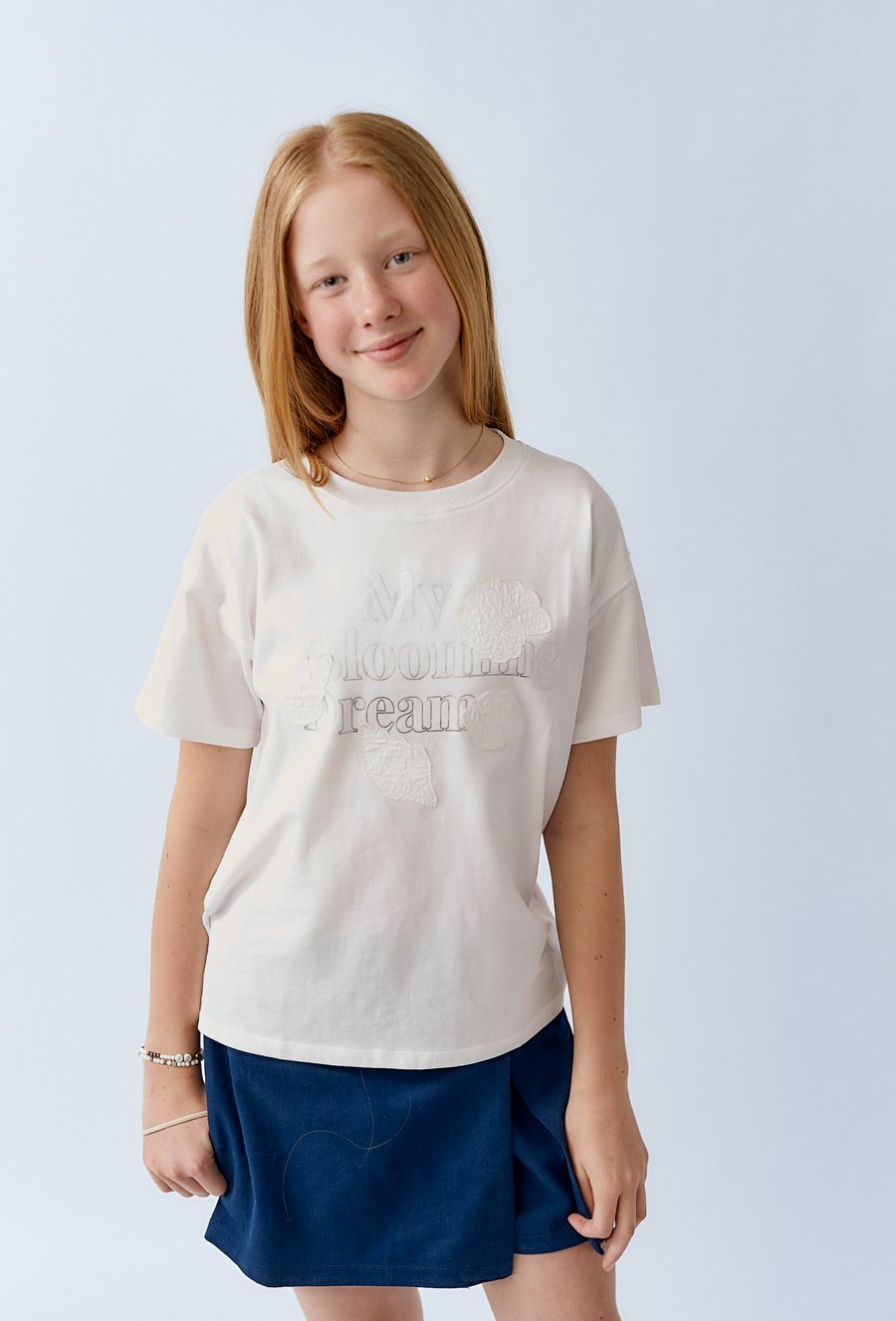 Bawełniana koszulka z haftem