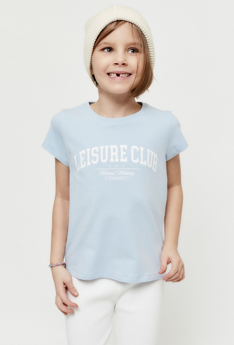 Klasyczny jasnoniebieski T-shirt dla dziewczynki