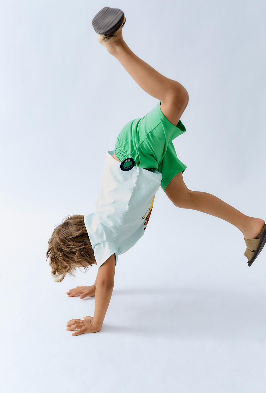 Bawełniane szorty z naszywką