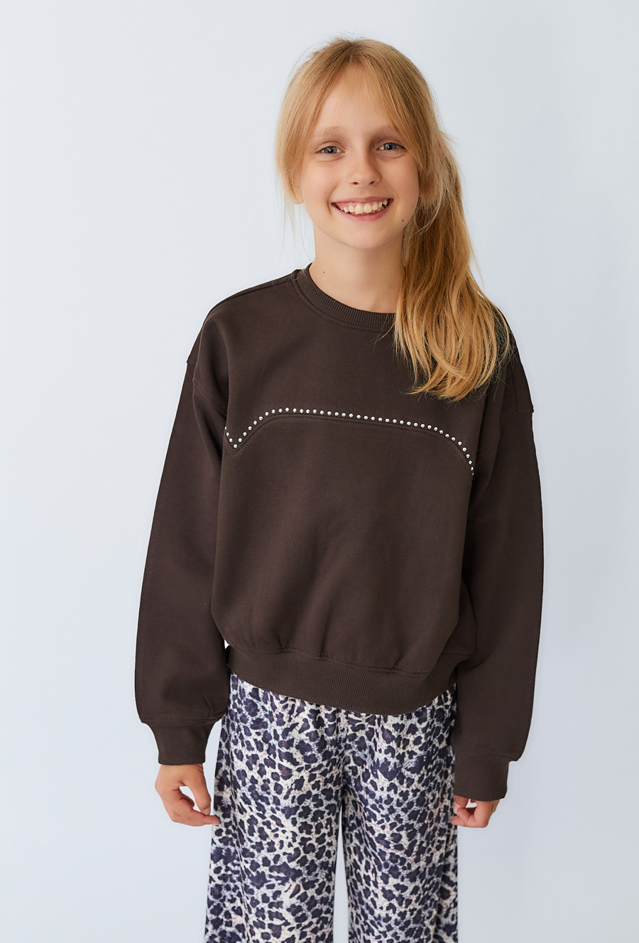 Bluza dziewczęca z dżetami