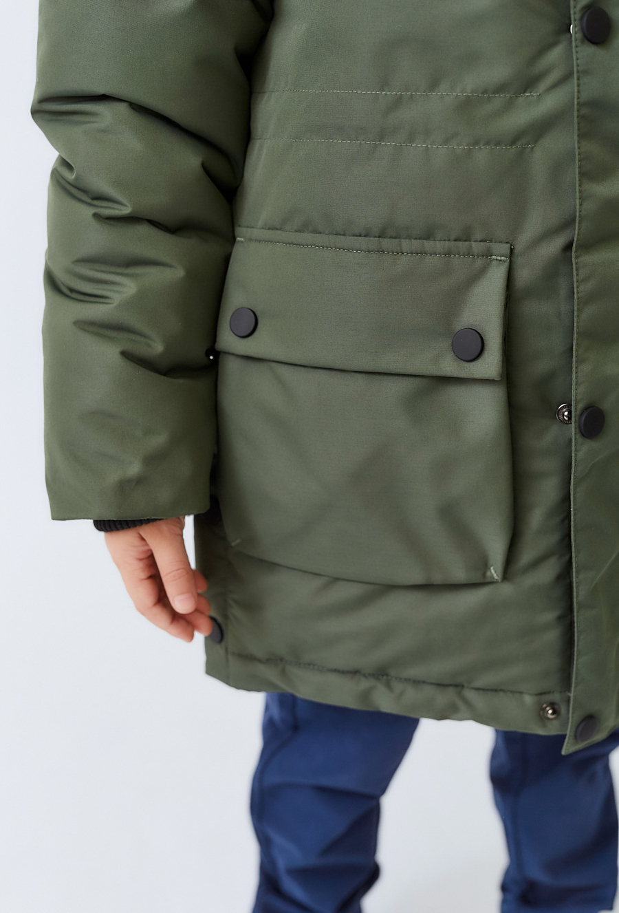 Kurtka zimowa chłopięca z kapturem i futerkiem