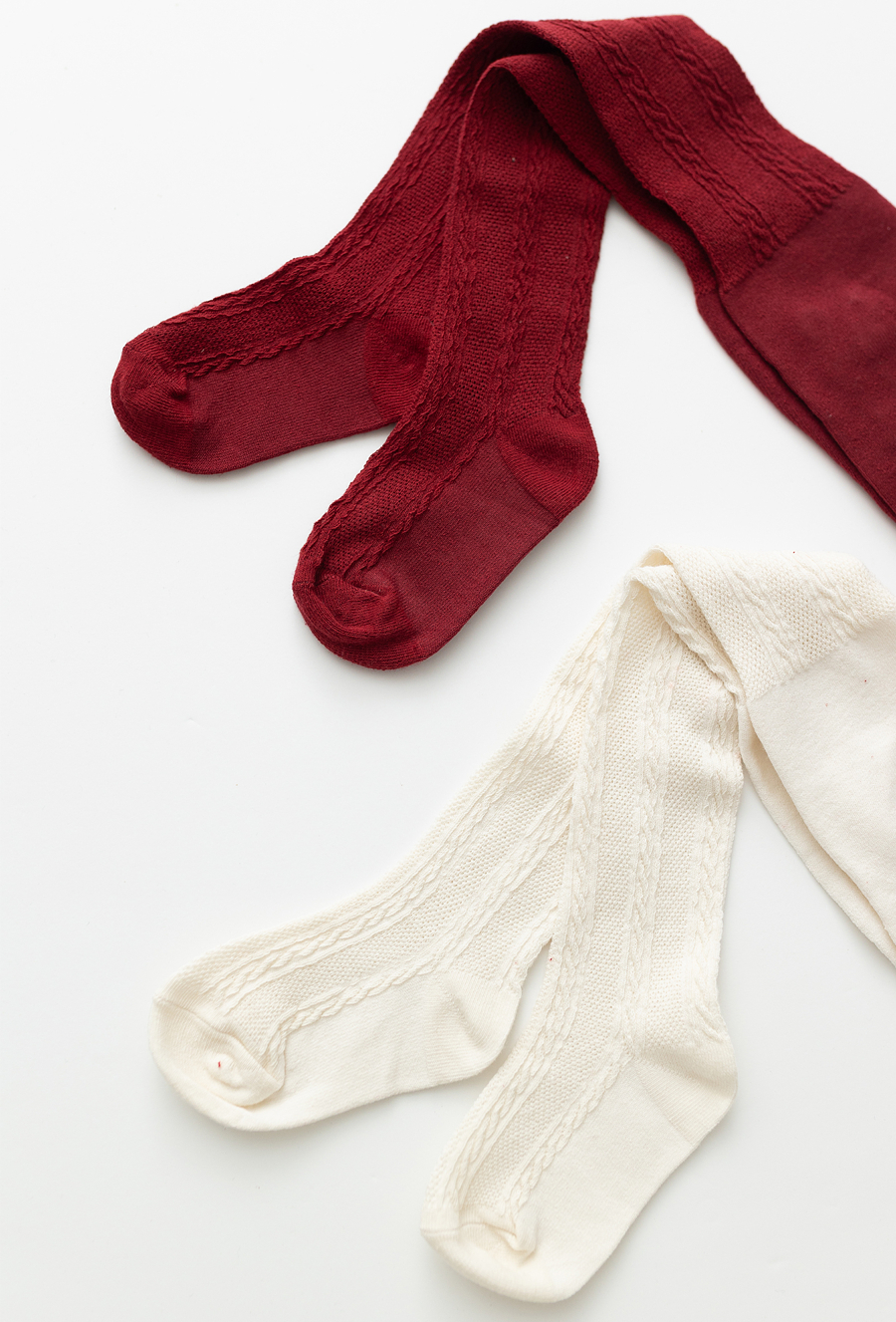 Rajstopy dziewczęce 2-pak ze strukturą w paski.