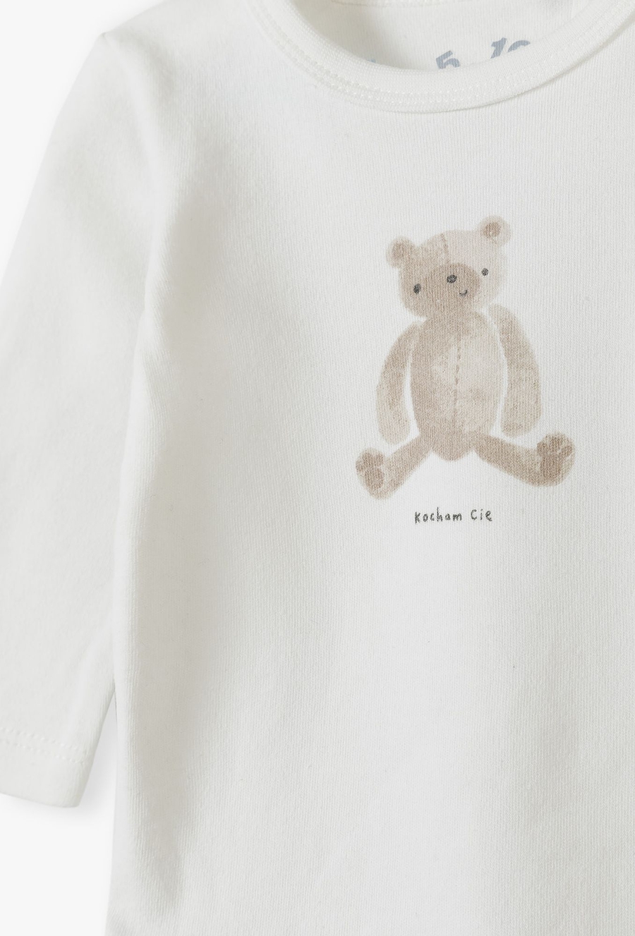 Body z długim rękawem z nadrukiem misia