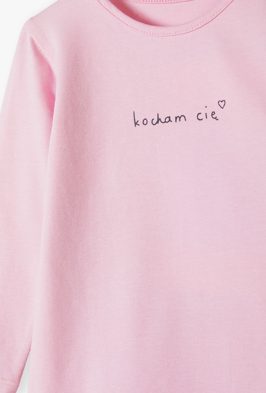 Body różowe z długim rękawem