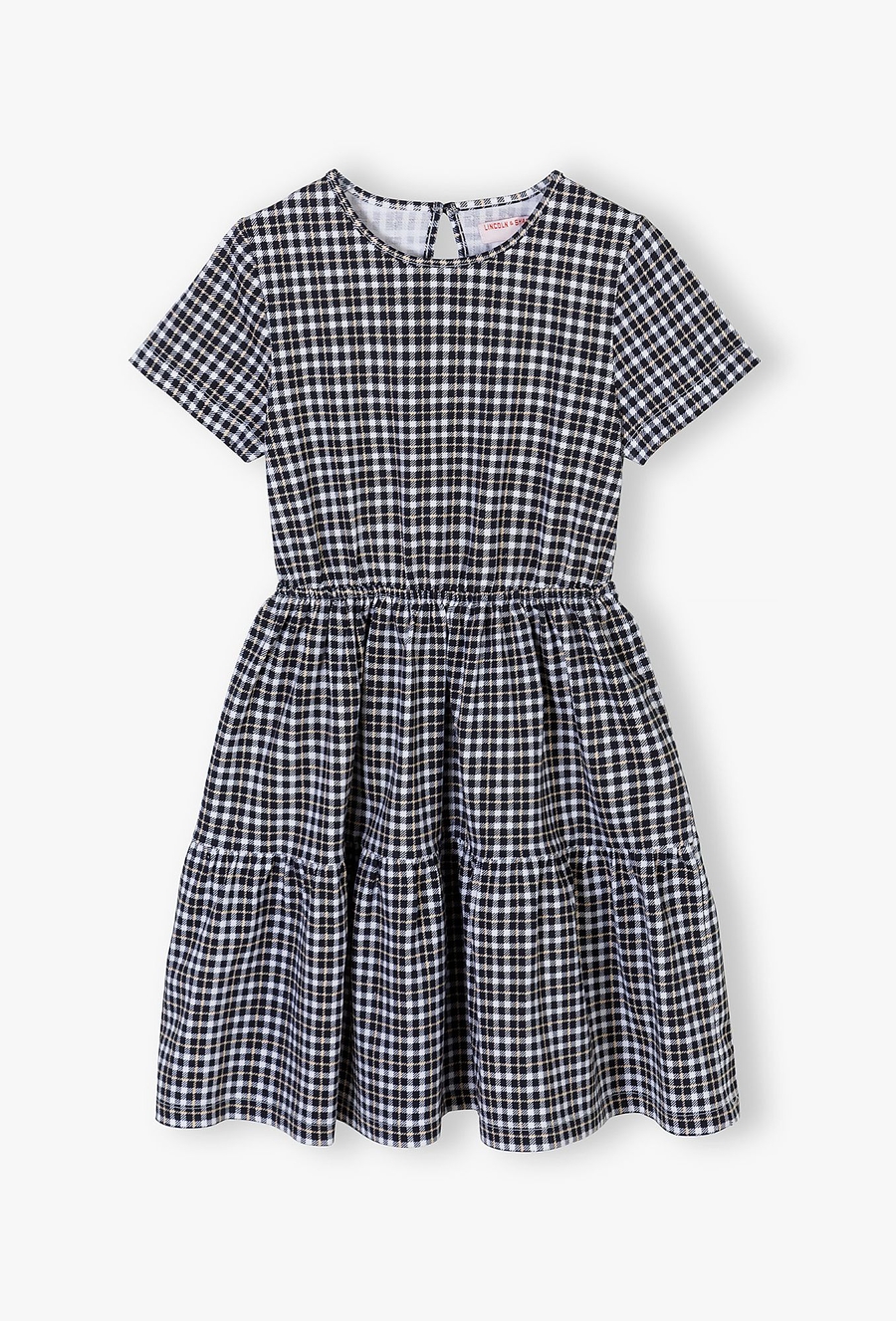 Sukienka dla dziewczynki rozkloszowana w atkę