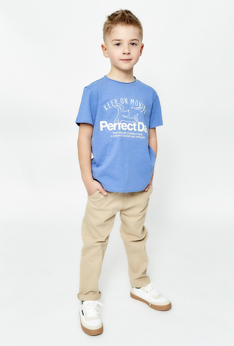 Spodnie chinosy dla chłopca - beżowe