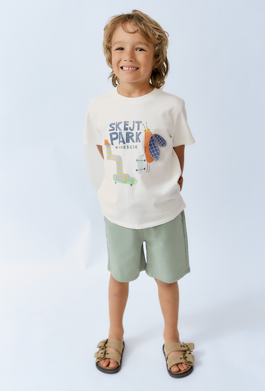 Jasnozielone szorty chłopięce