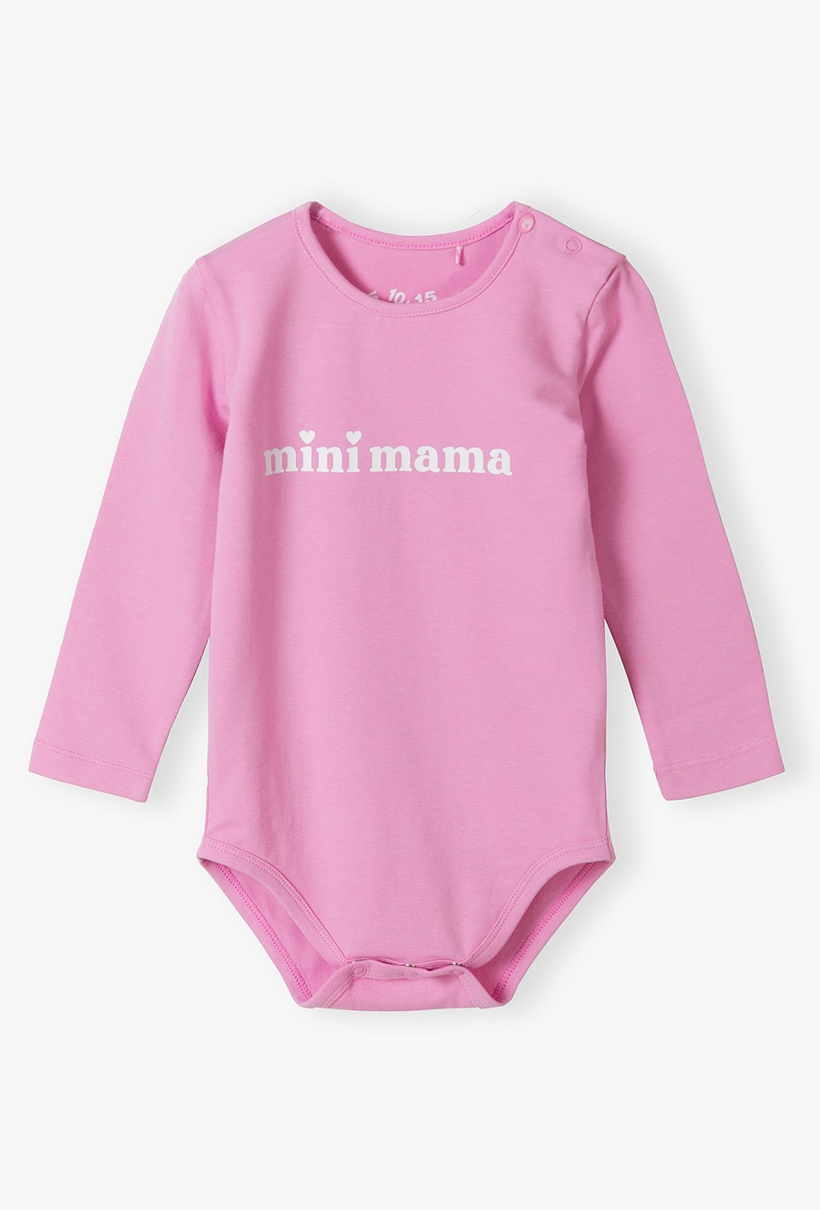 Różowe body z długim rękawem - mini mama - 510.15.