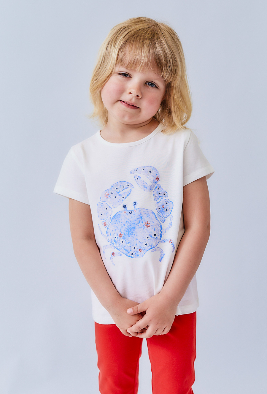 Koszulka z nadrukiem niebieskiego aba