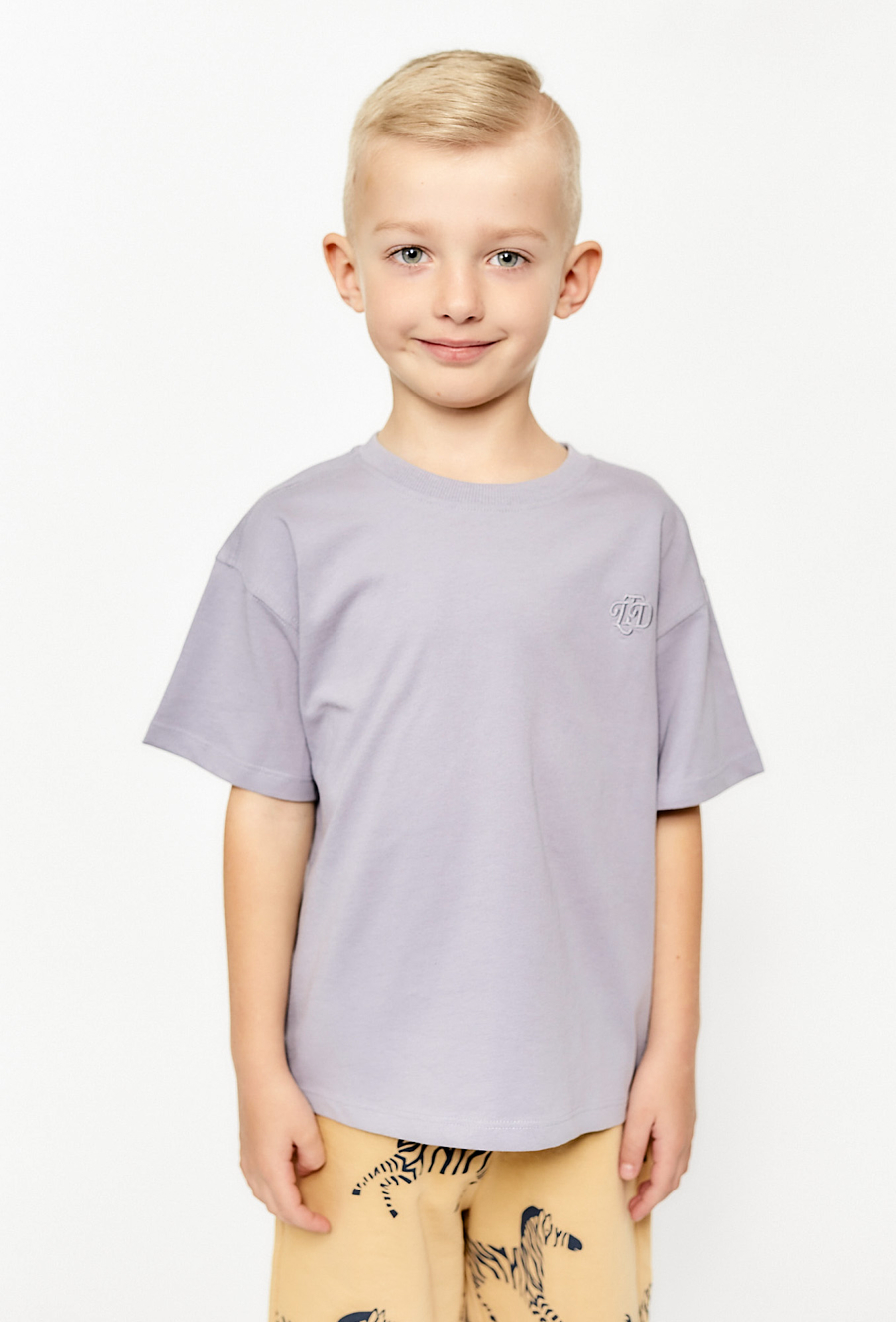 2-pak chłopięcych t-shirtów - biały i szary