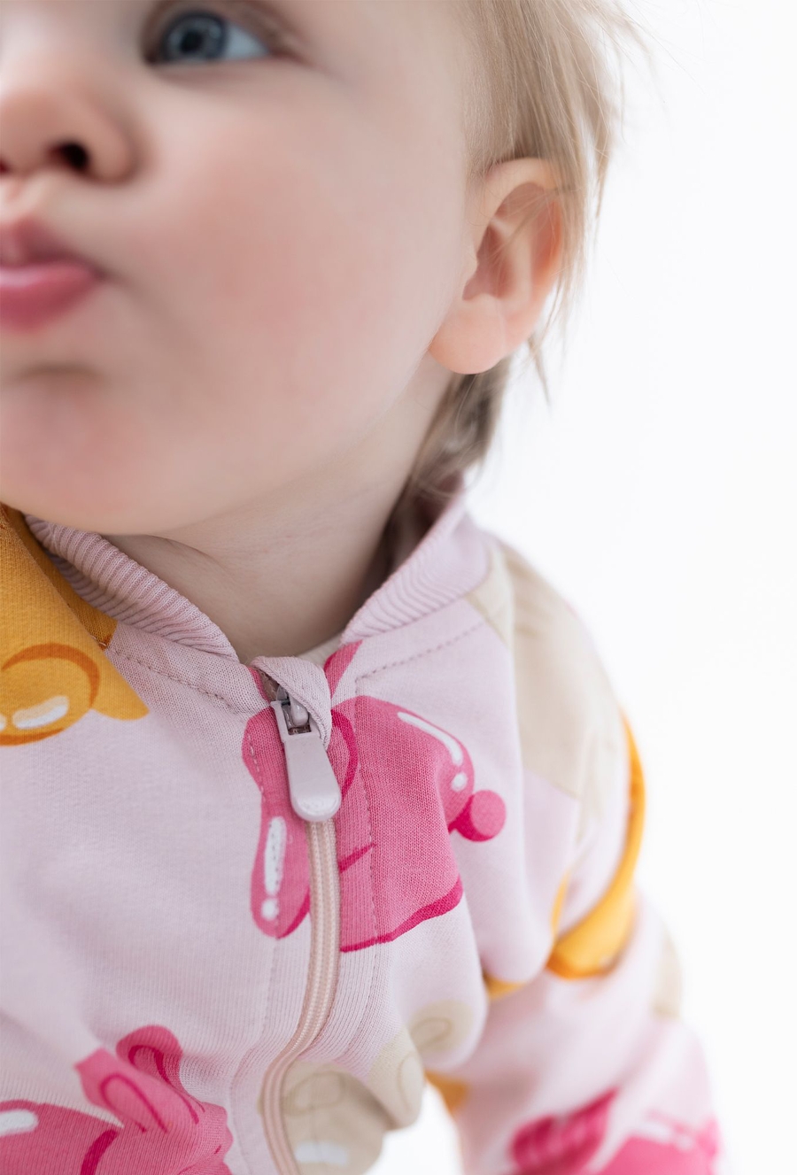 Bluza dresowa dla niemowlaka - różowa z óliczki