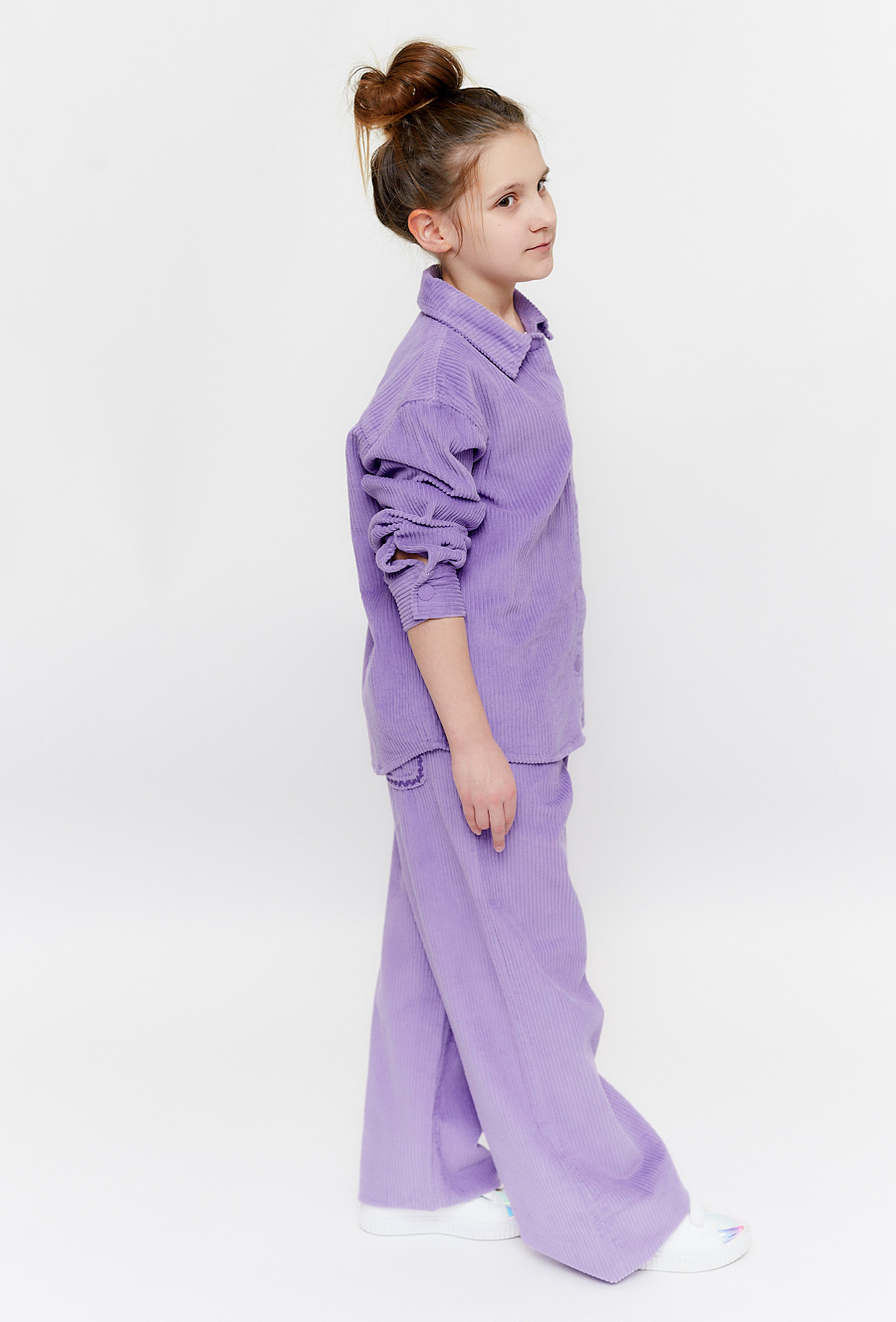 Fioletowe spodnie Wide Leg - 510.15.