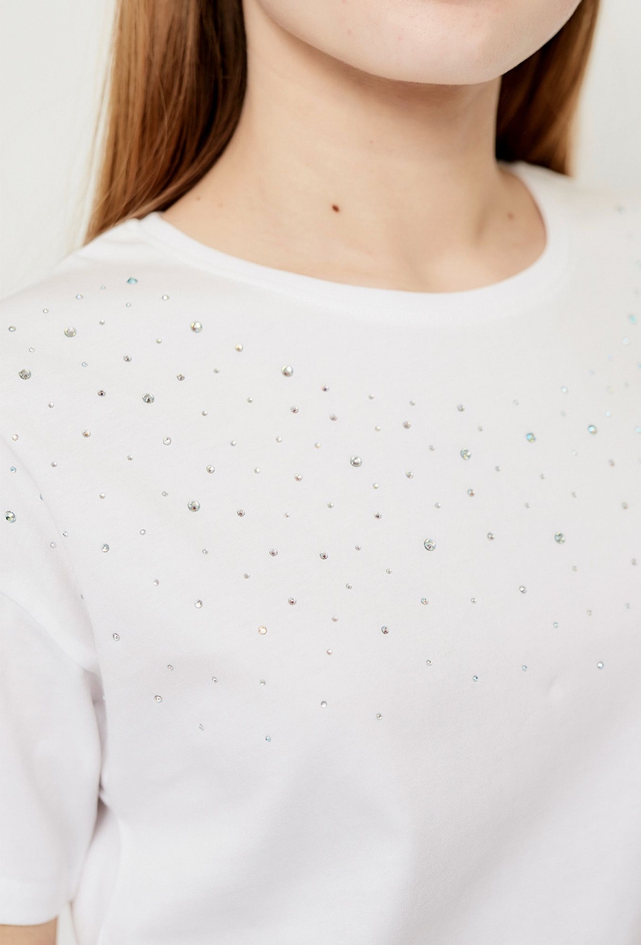 Biały t-shirt dla dziewczynki - 510.15.