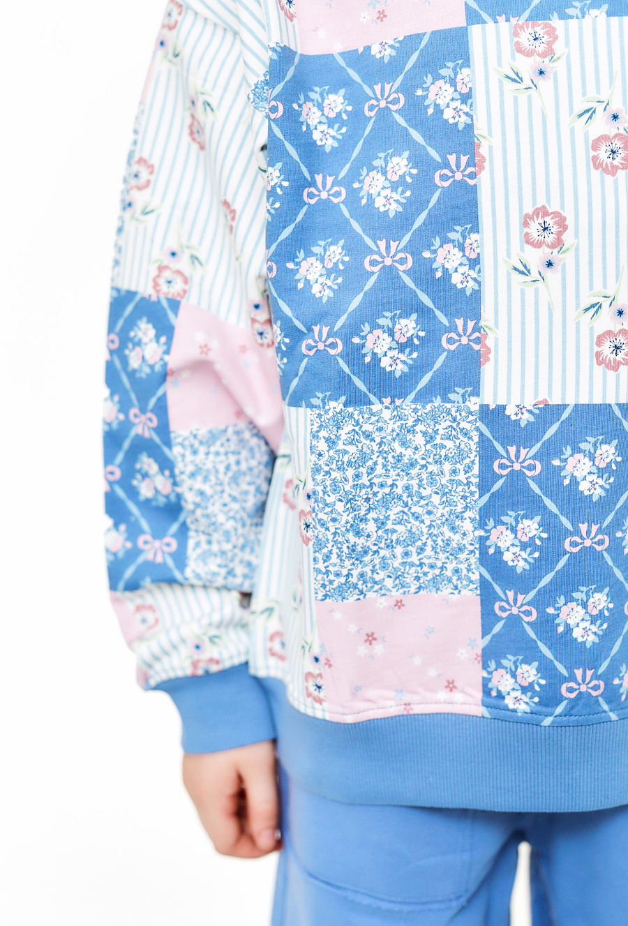 Bawełniana bluza nierozpinana na stójce