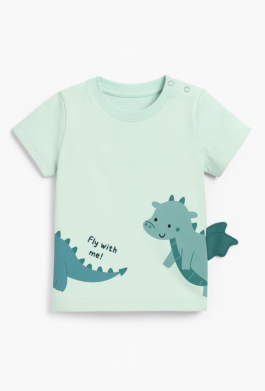 Koszulka niemowlęca z ótkim rękawem i smokiem