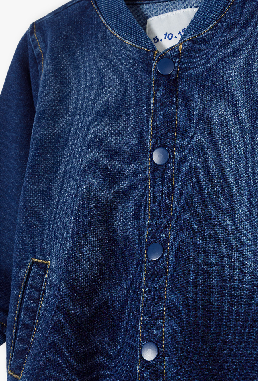 Bluza z dzianiny jeans - bomber - 510.15.