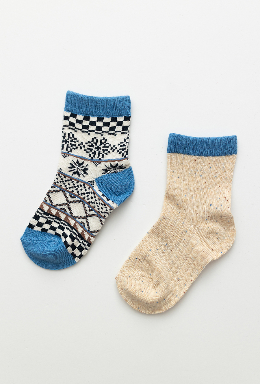 Skarpetki dziecięce niebieskie zimowe 2-pak.