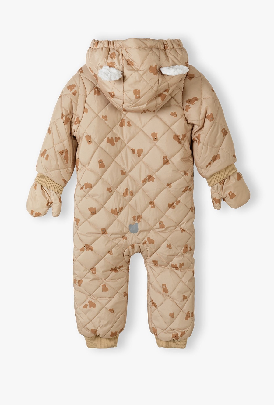 Kombinezon zimowy dla niemowlaka - beżowy w misie - 510.15.