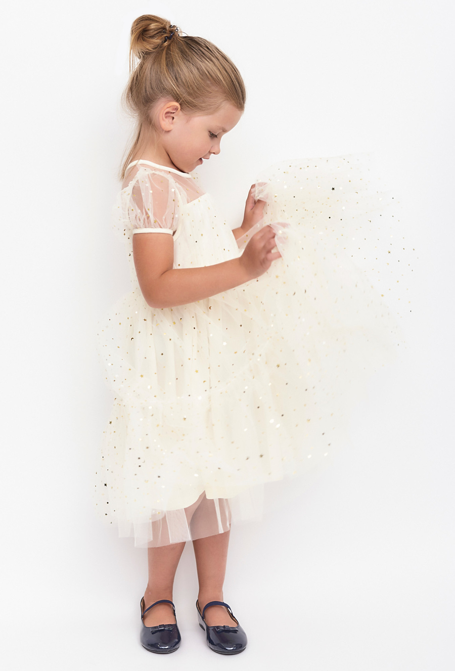 Sukienka z ótkim rękawem dla dziewczynki - 510.15.