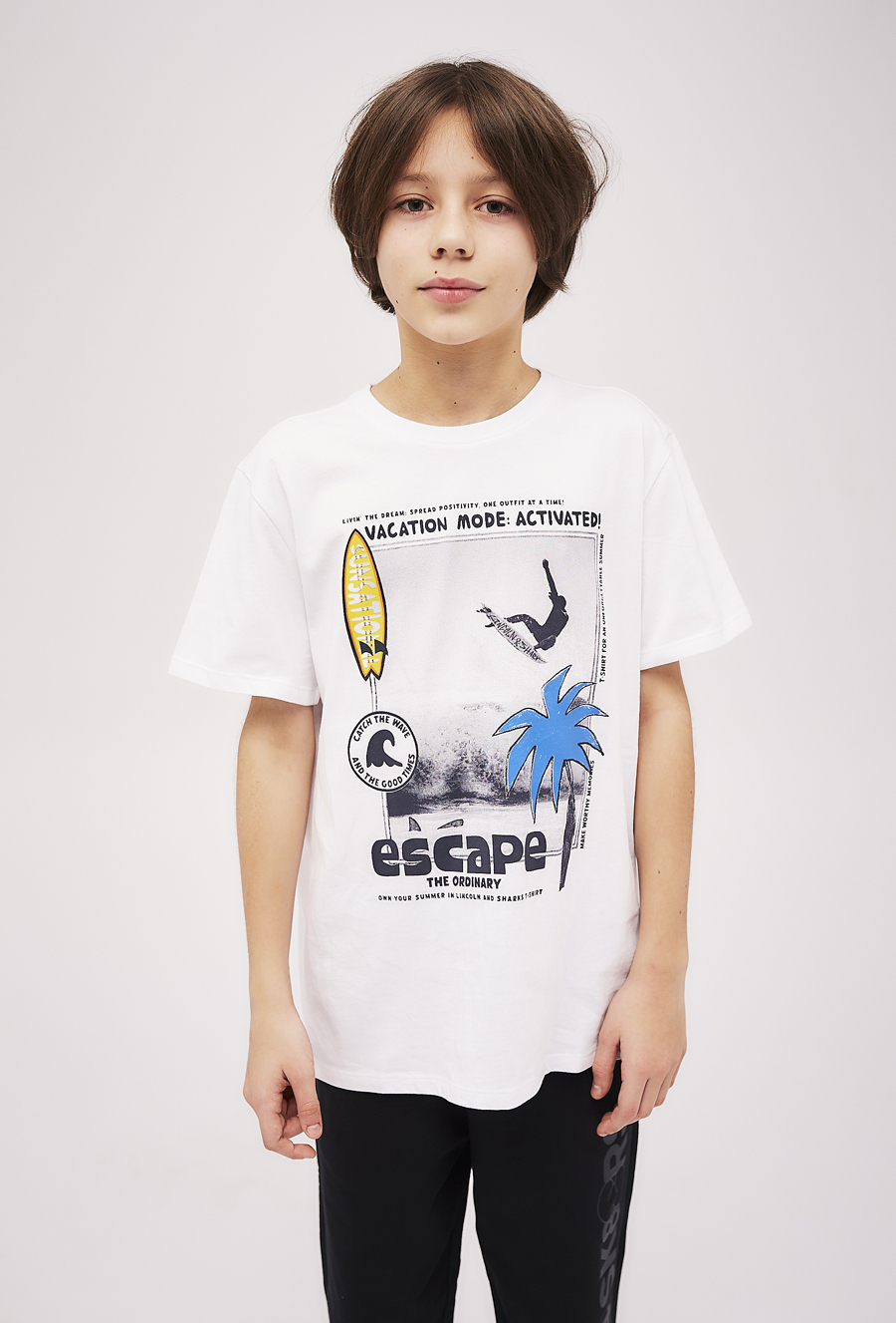 Koszulka chłopięca z wakacyjnym nadrukiem