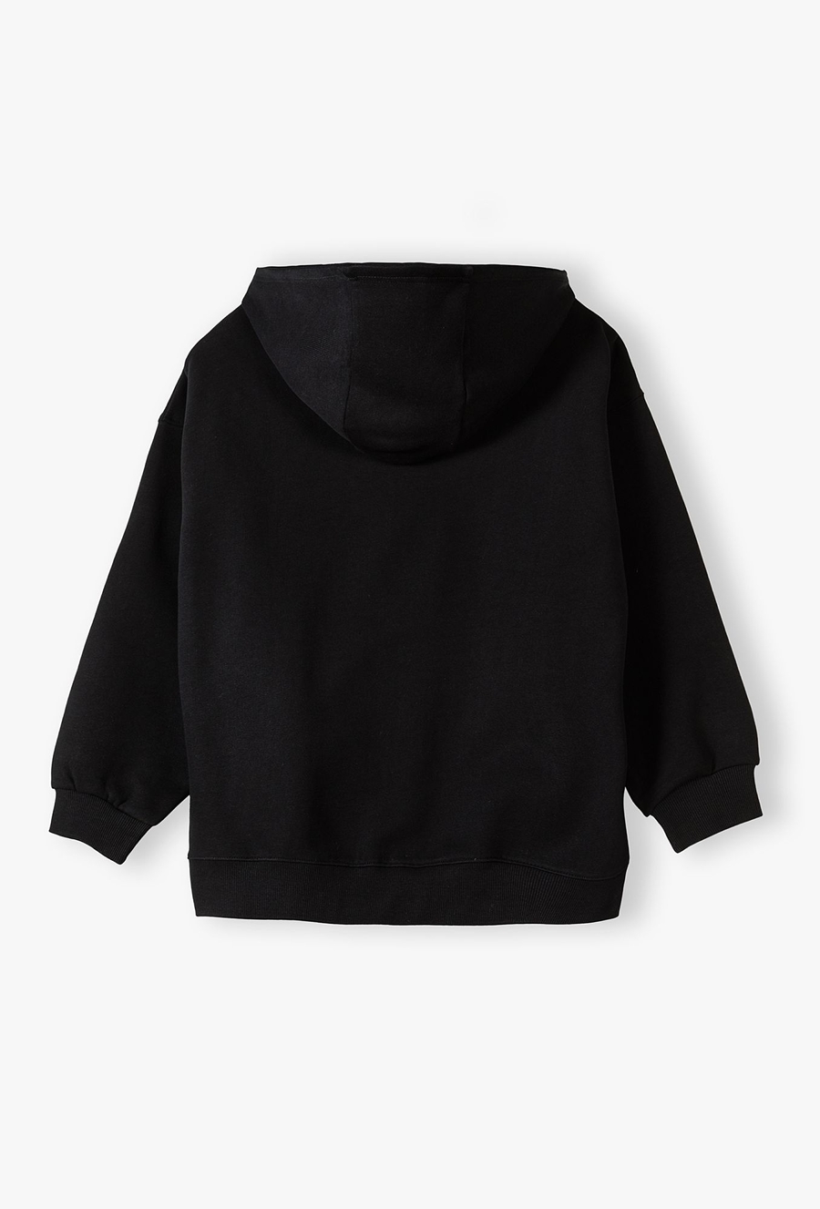 Nierozpinana bluza z kapturem i naszywkami