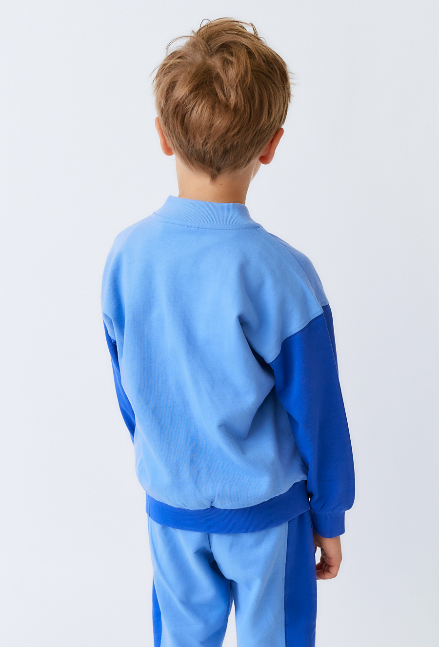 Bluza dziecięca niebieska rozpinana na stójce