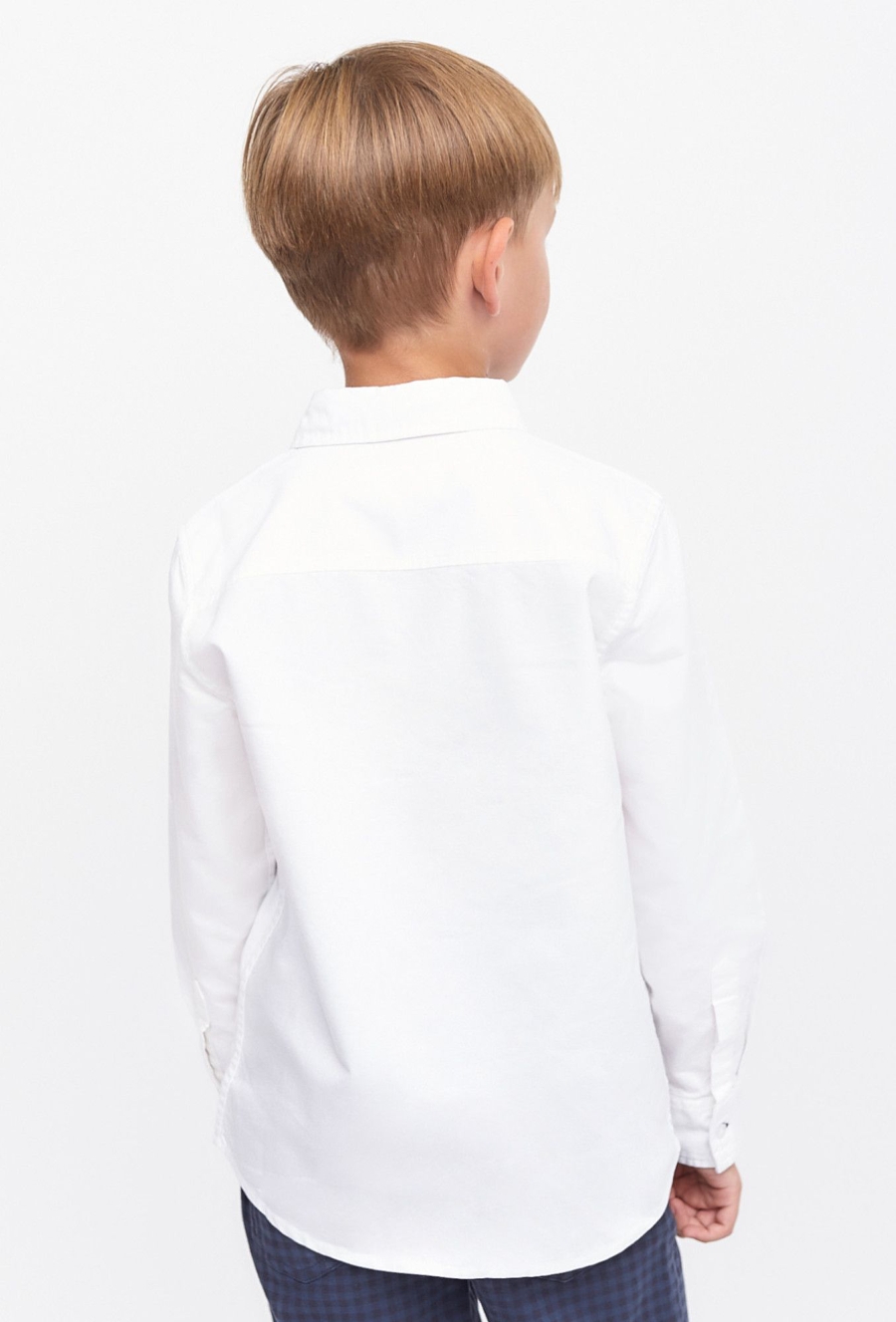 Biała koszula z długim rękawem dla chłopca