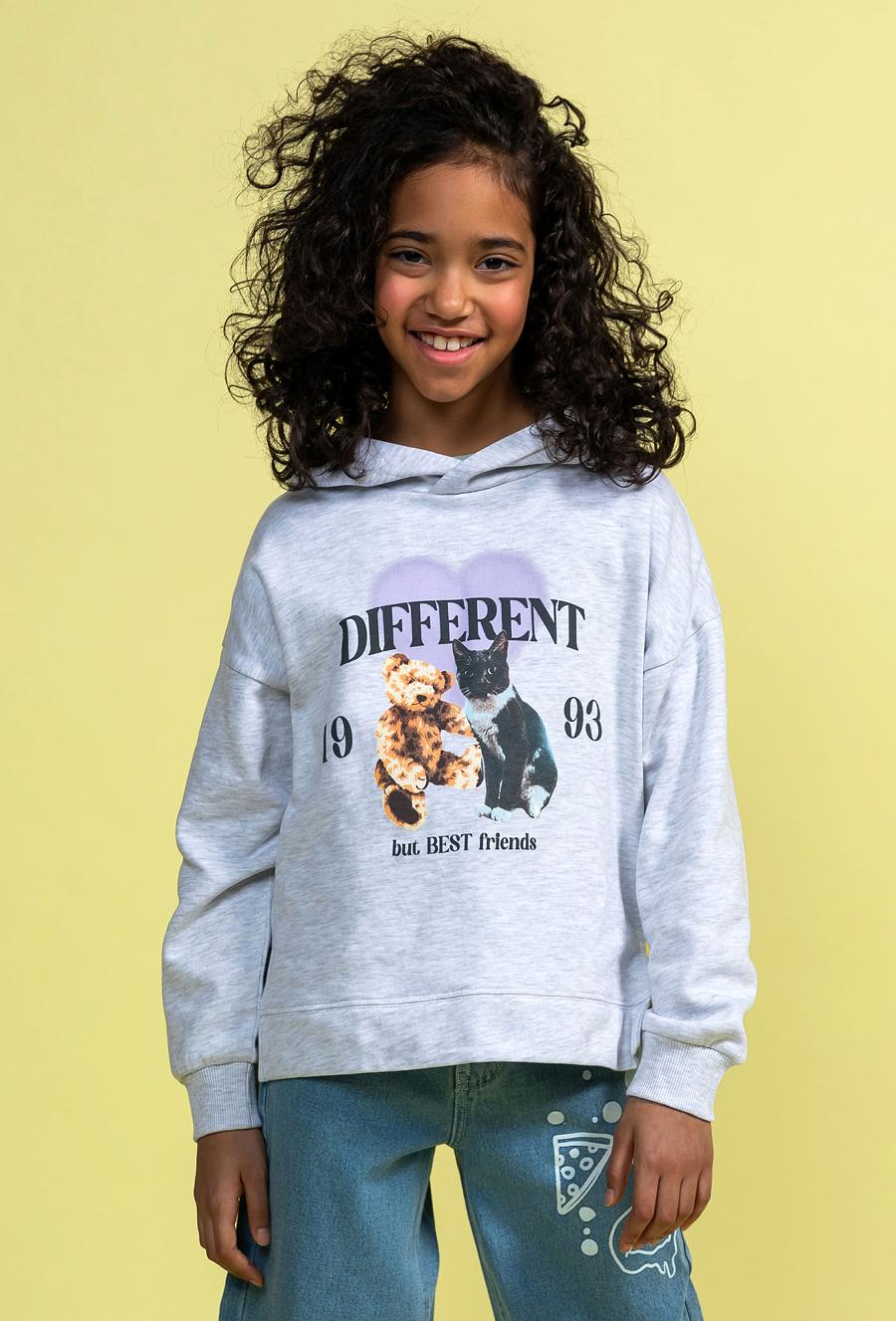 Szara oversizowa bluza dresowa z kapturem - Lincoln&Sharks