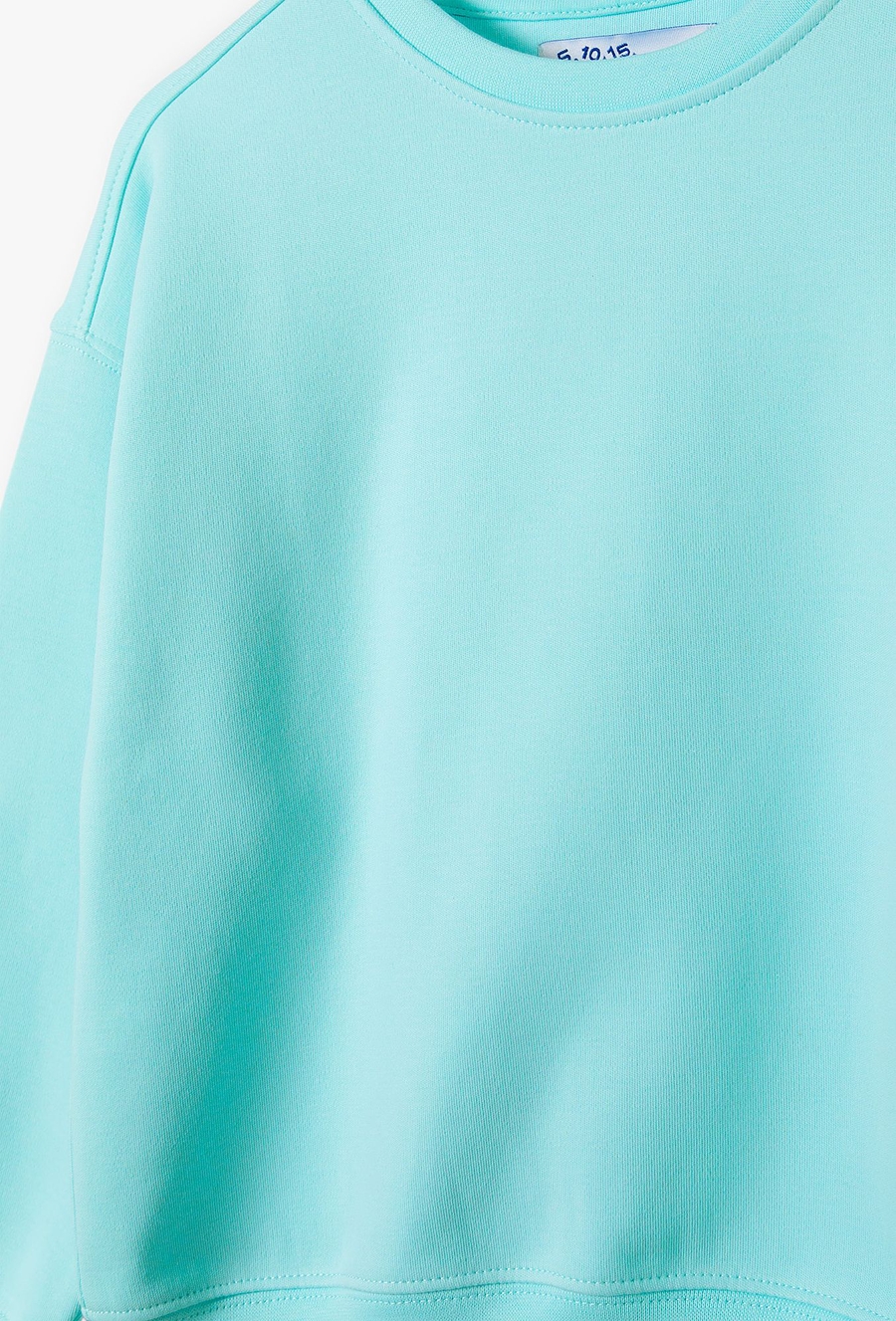 Bluza dresowa z miękkiej dzianiny - niebieska - 510.15.