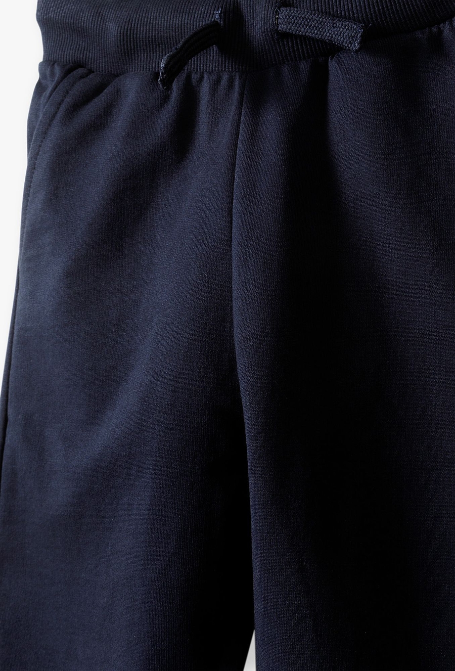Granatowe spodnie dresowe dla dziewczynki - basic- 510.15.