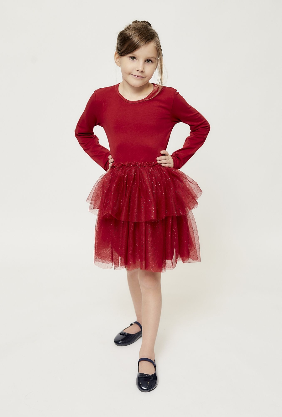 Czerwona sukienka dla dziewczynki - 510.15.