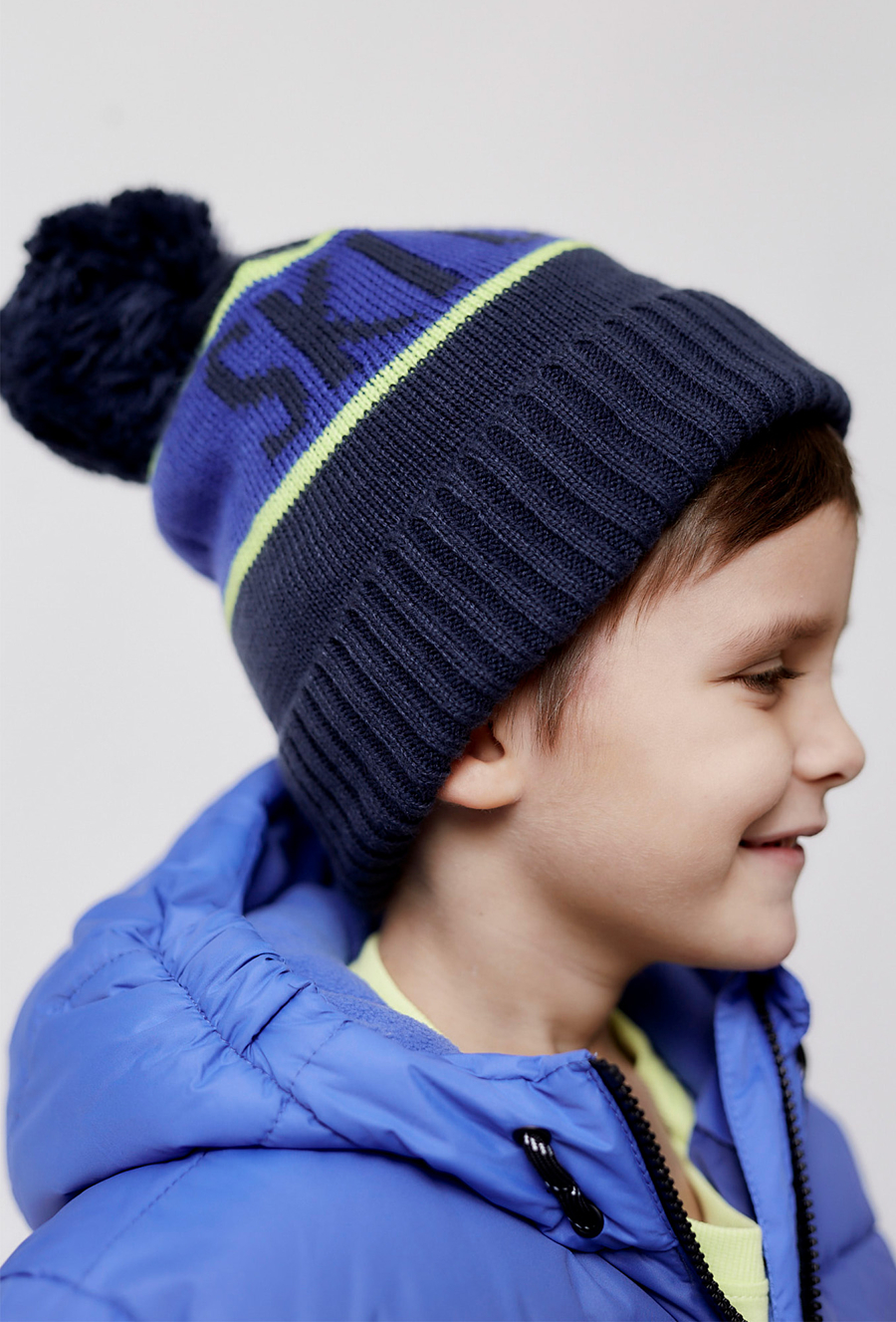 Czapka zimowa dla chłopca - granatowa - SKI CLUB - 510.15.