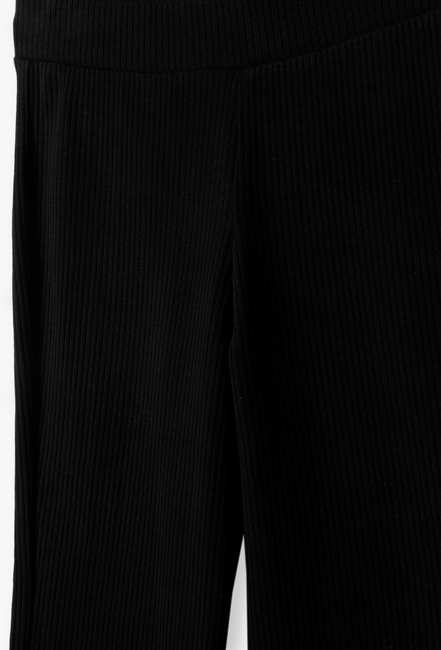 Czarne spodnie w prążki - flare - Lincoln&Sharks