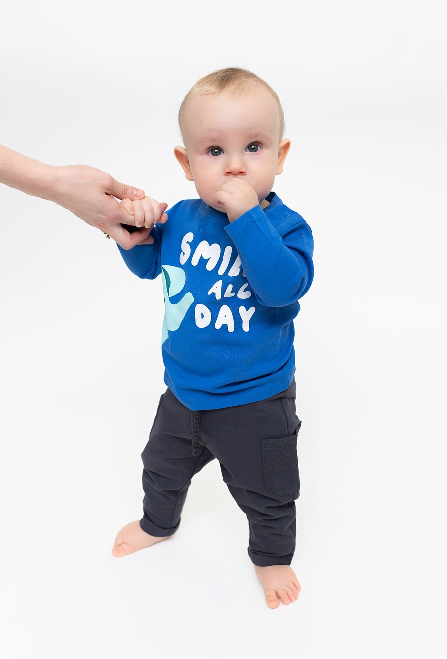 Niebieska bluza niemowlęca ze słonikiem