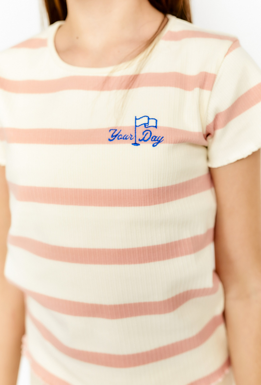 Dziewczęcy t-shirt w paski