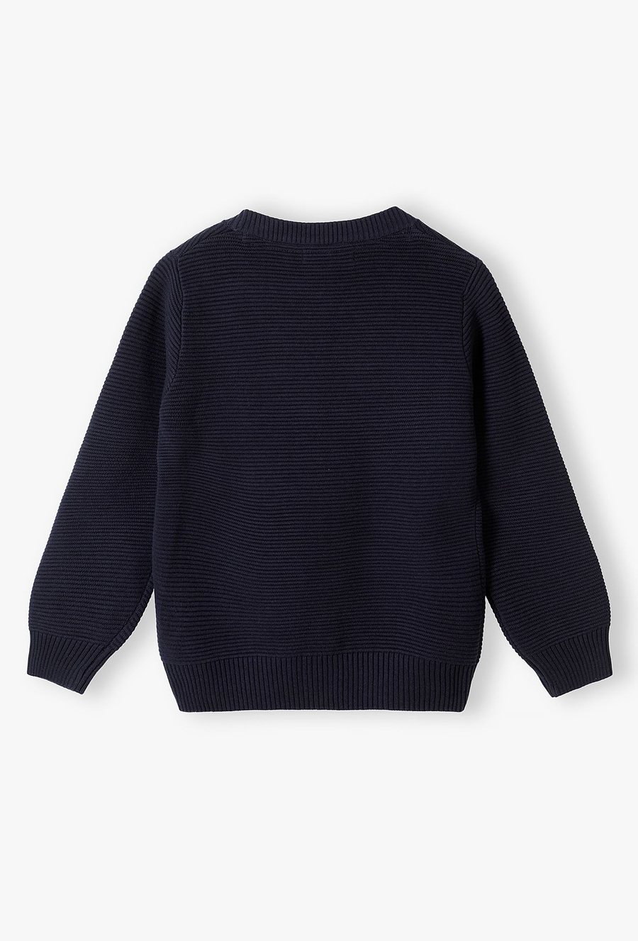 Granatowy elegancki sweter w prążki dla chłopca - Lincoln&Sharks