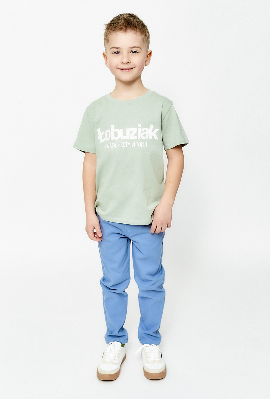 Klasyczne spodnie dla chłopca - niebieskie