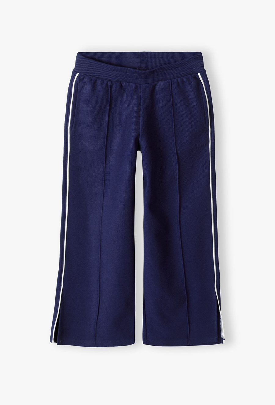 Granatowe spodnie dziewczęce - Wide Leg - Limited Edition