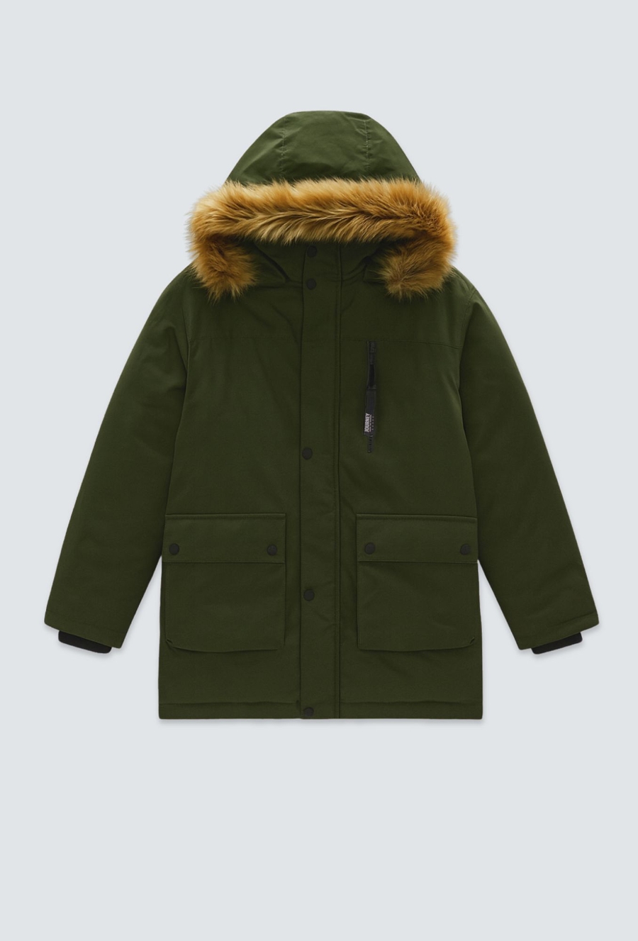 Kurtka zimowa chłopięca z kapturem i futerkiem