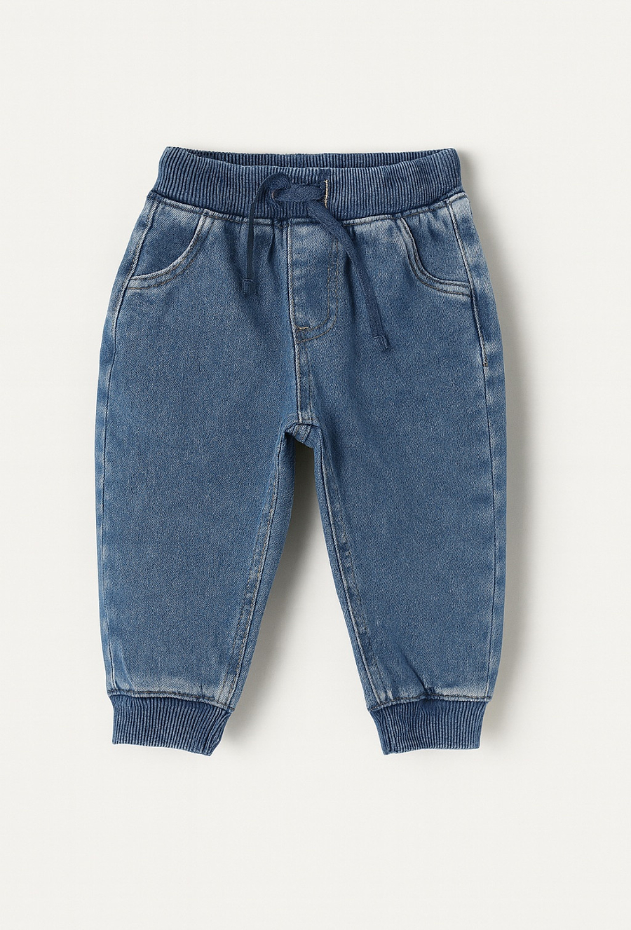 Spodnie niemowlęce z bawełny imitującej jeans