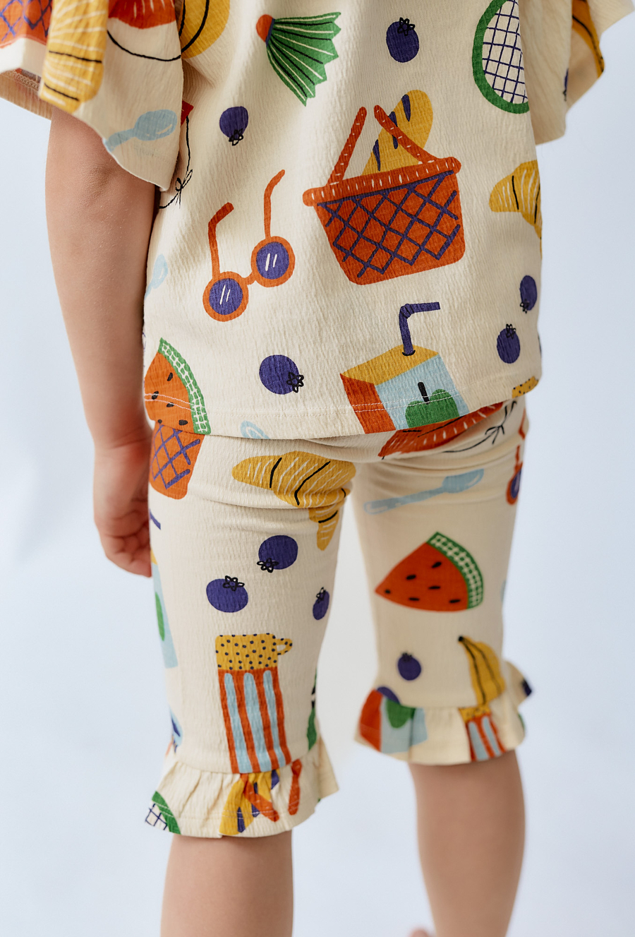 Legginsy rybaczki z falbanką