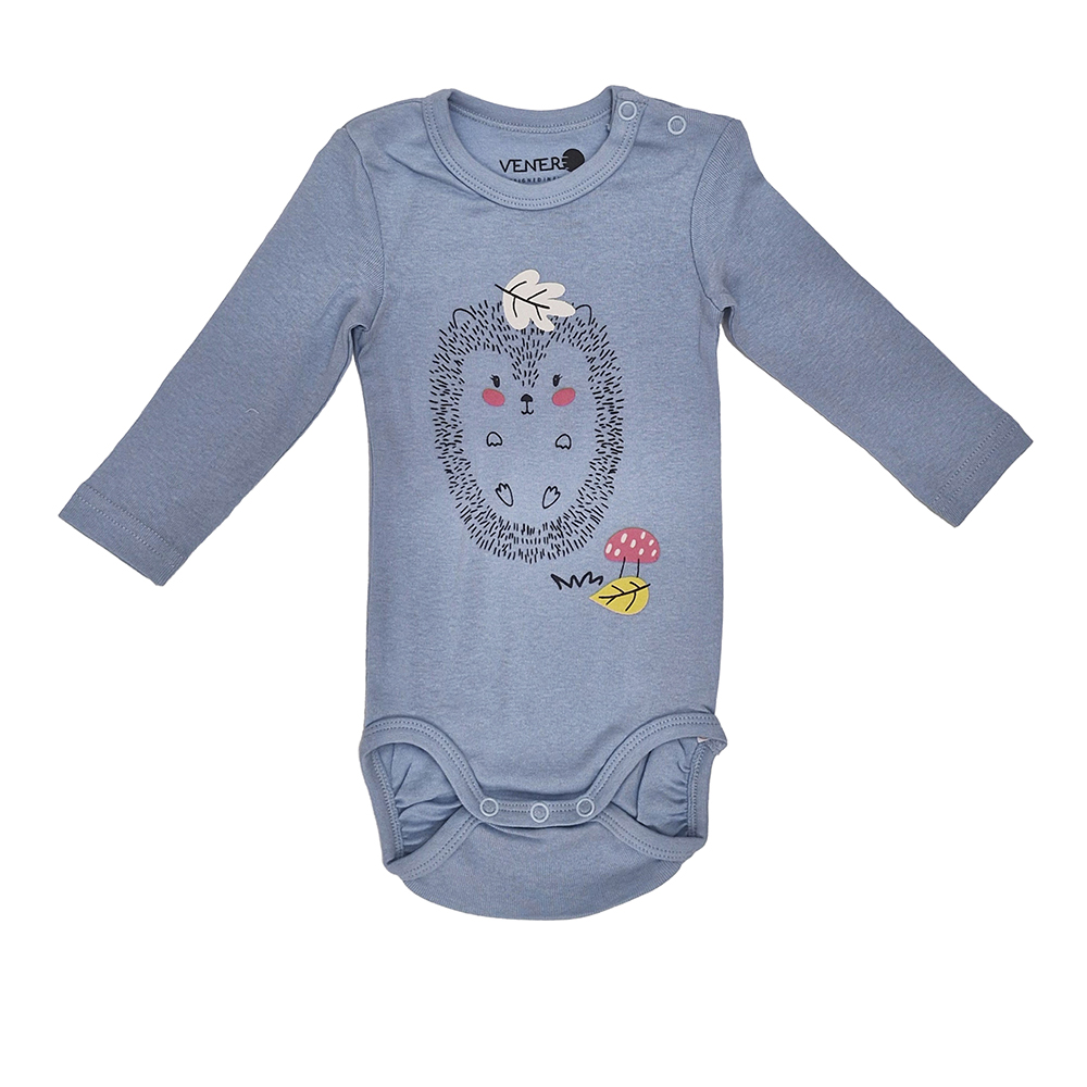 Set od 3 basic pamučnih bodija dugih rukava