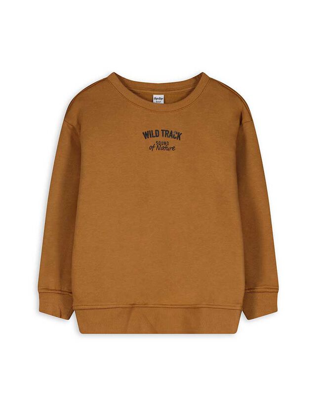 Melegítőfelső - Nyomott minta - barna