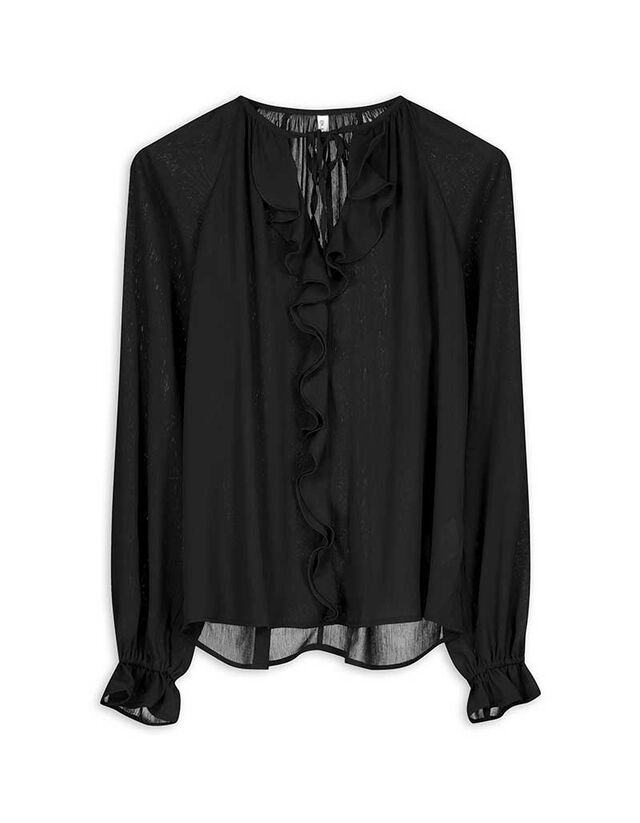 Blúz - Fodrok - fekete