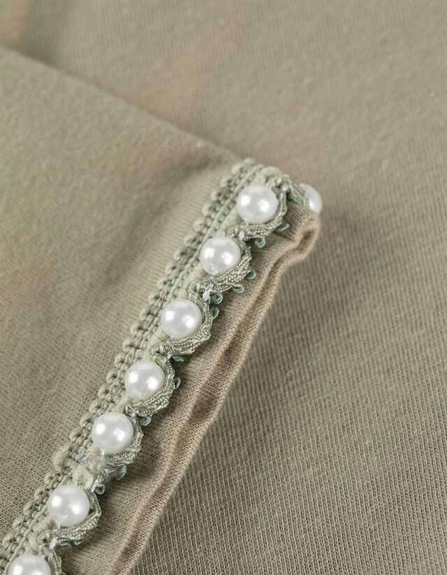 Póló - Gyöngyökkel díszítve - vilagos zold